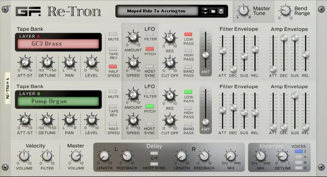 GForce M-Tron Re-Tron strumento virtuale nastri