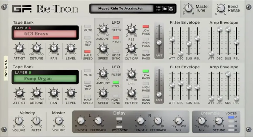 GForce M-Tron Re-Tron strumento virtuale nastri