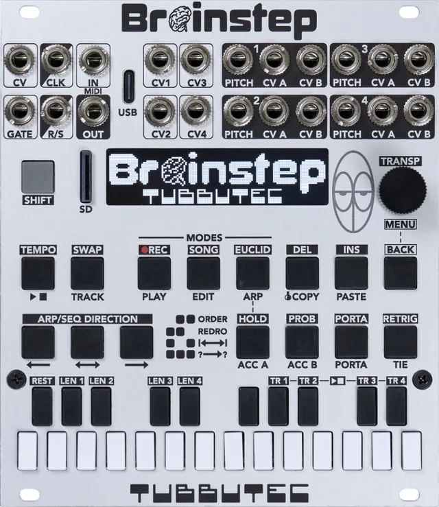 Tubbutec Brainstep modulo sequencer eurorack sampler
