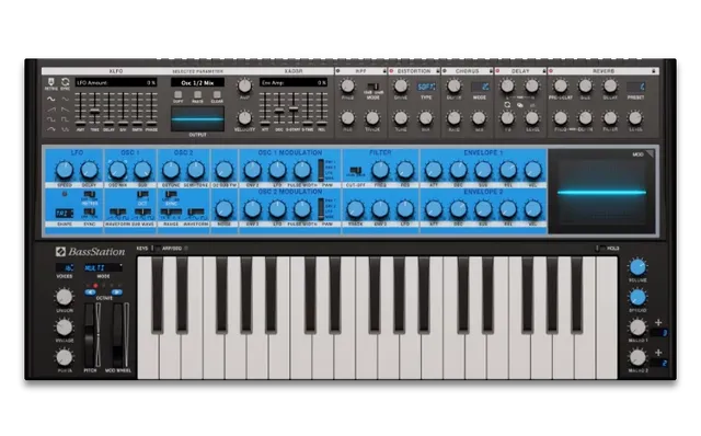 GForce Novation Bass Station plugin synth basso