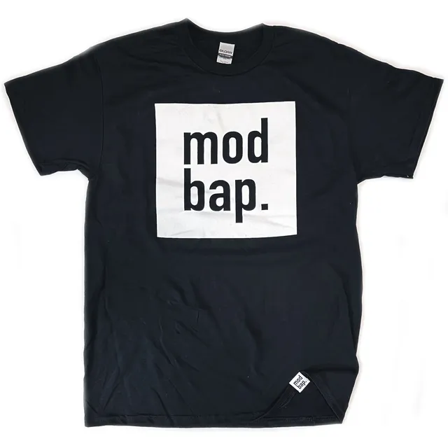 Modbap Modular Square Logo maglietta nera cotone
