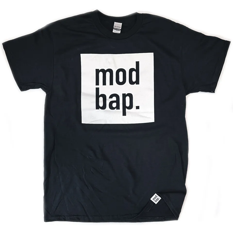 Modbap Modular Square Logo maglietta nera cotone