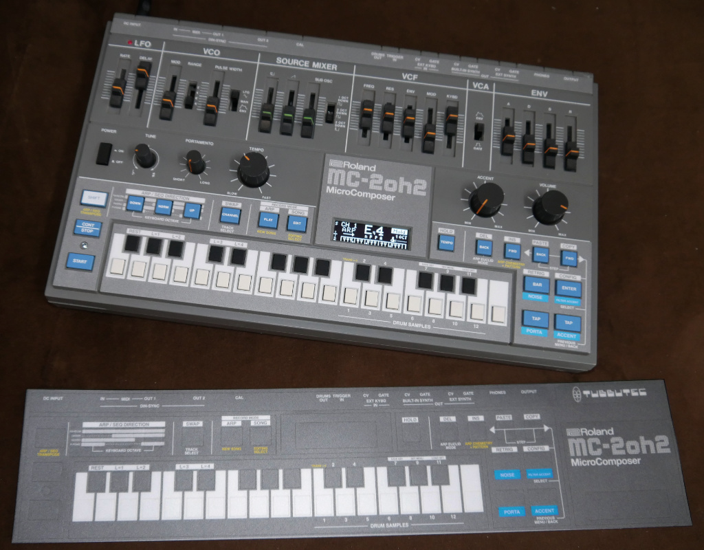 Tubbutec MC-2oh2 overlay per Roland MC-202