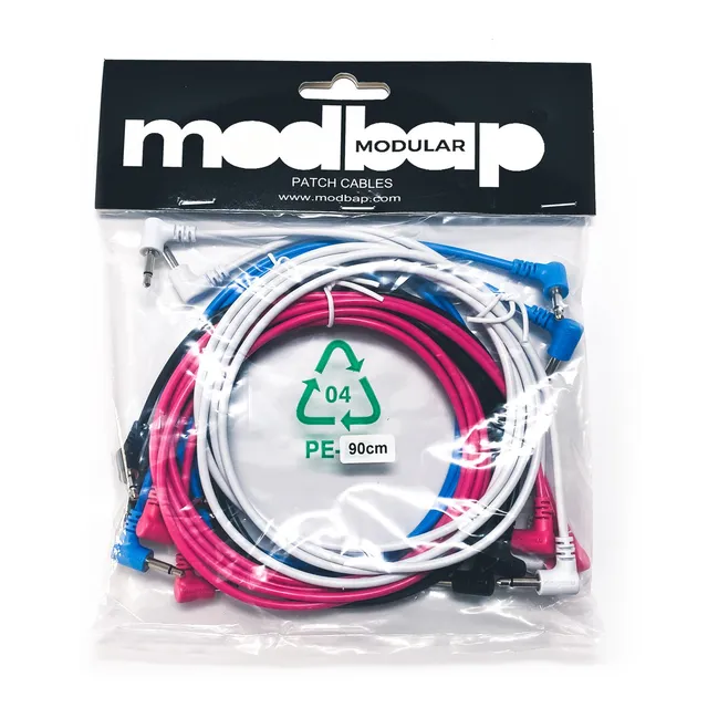 Modbap Modular Right Angle cavi patch 3,5 mm 8 pezzi lunghi