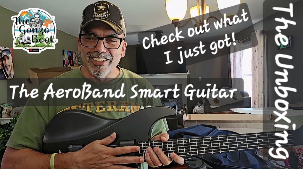 Aeroband Guitar chitarra digitale in silicone nera travel