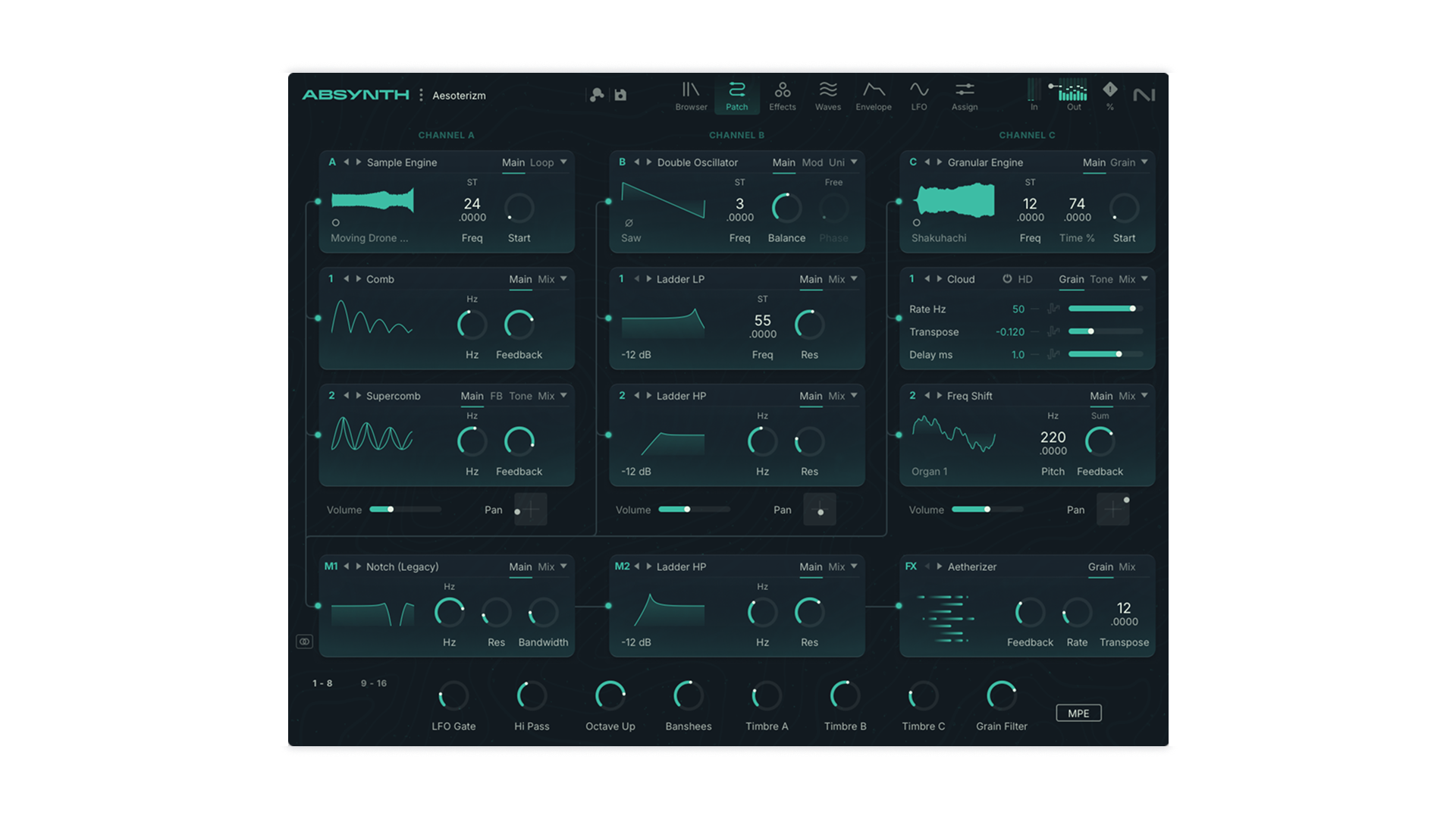 Komplete Kontrol Absynth 6 sintetizzatore software ibrido