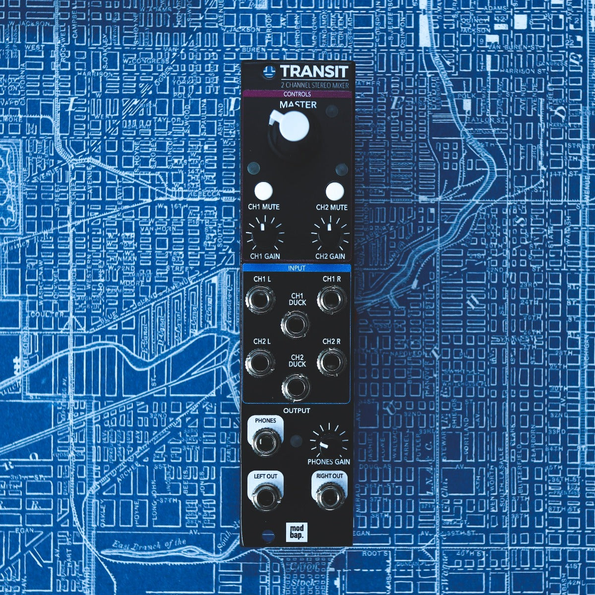 Modbap Modular Transit modulo mixer stereo 6HP analogico
