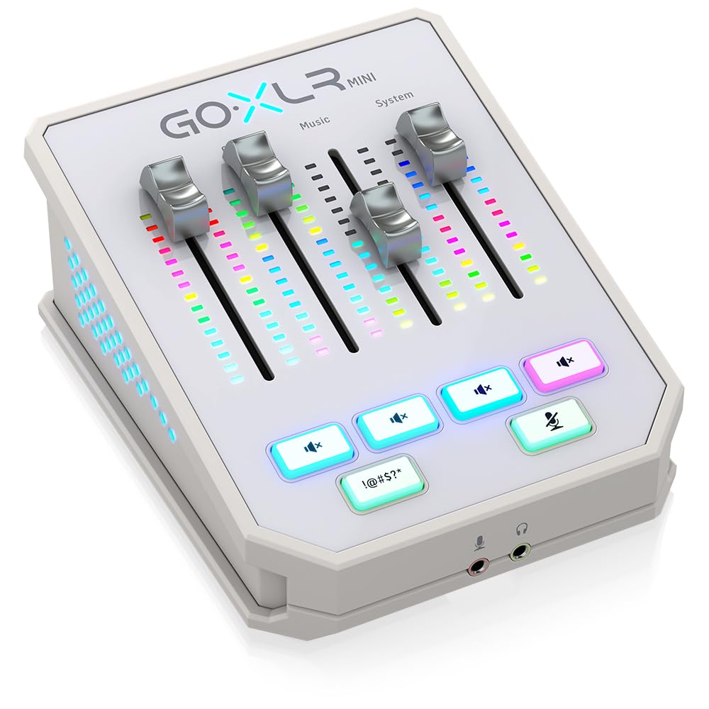 TC Helicon GoXLR MINI-WH mixer streaming bianco preamp Midas