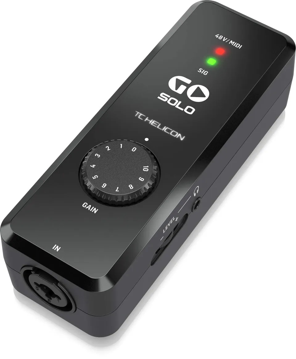 TC Helicon Go Solo interfaccia audio MIDI 24 bit 48 kHz