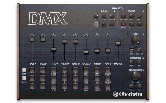 GForce Oberheim DMX drum machine virtuale anni 80