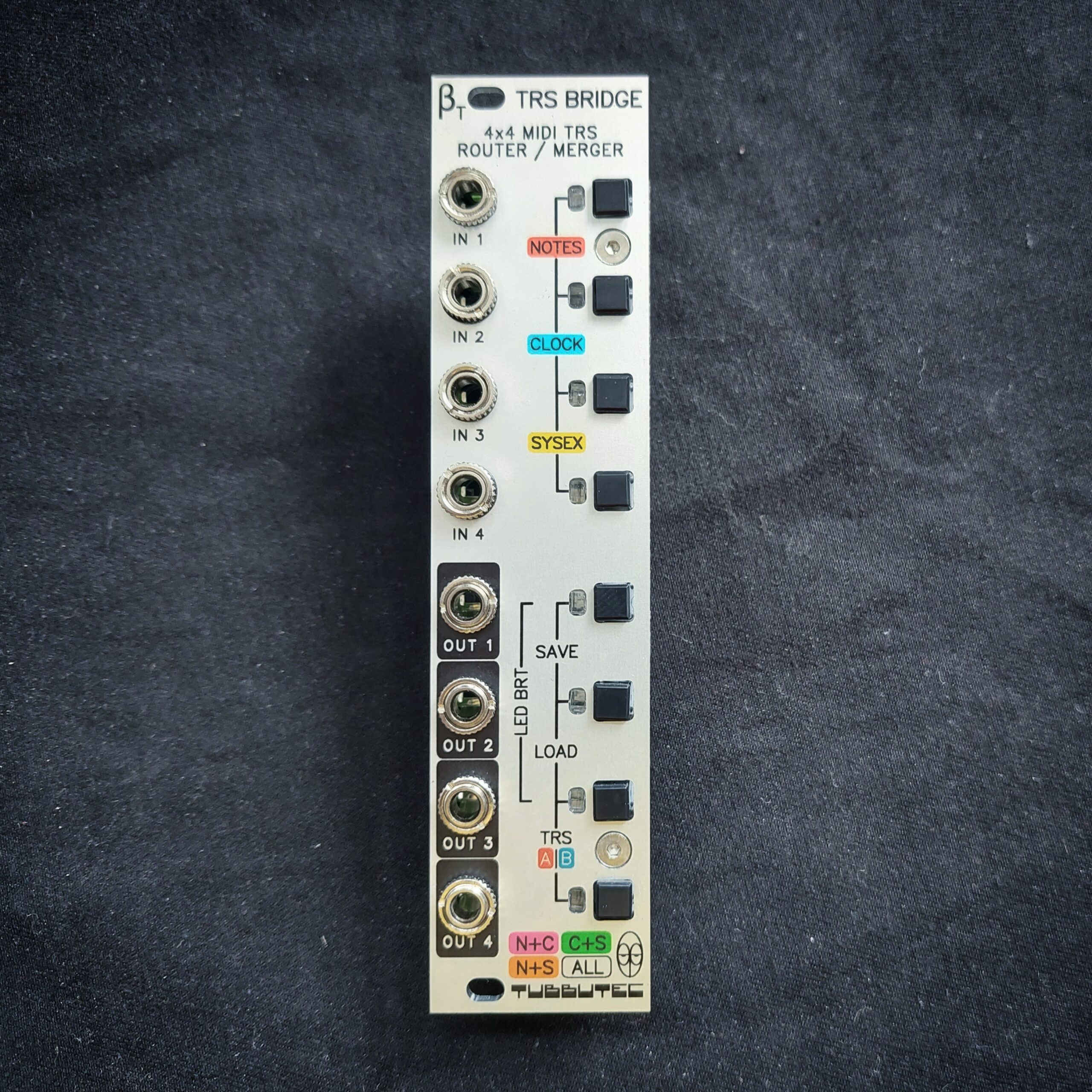 Tubbutec TRS Bridge modulo eurorack 4x4 MIDI router