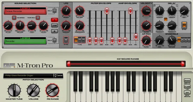 GForce X M-Tron Pro Legacy strumento virtuale Mellotron