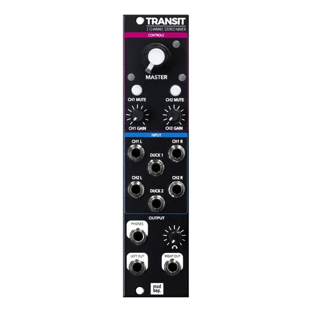 Modbap Modular Transit modulo mixer stereo 6HP analogico