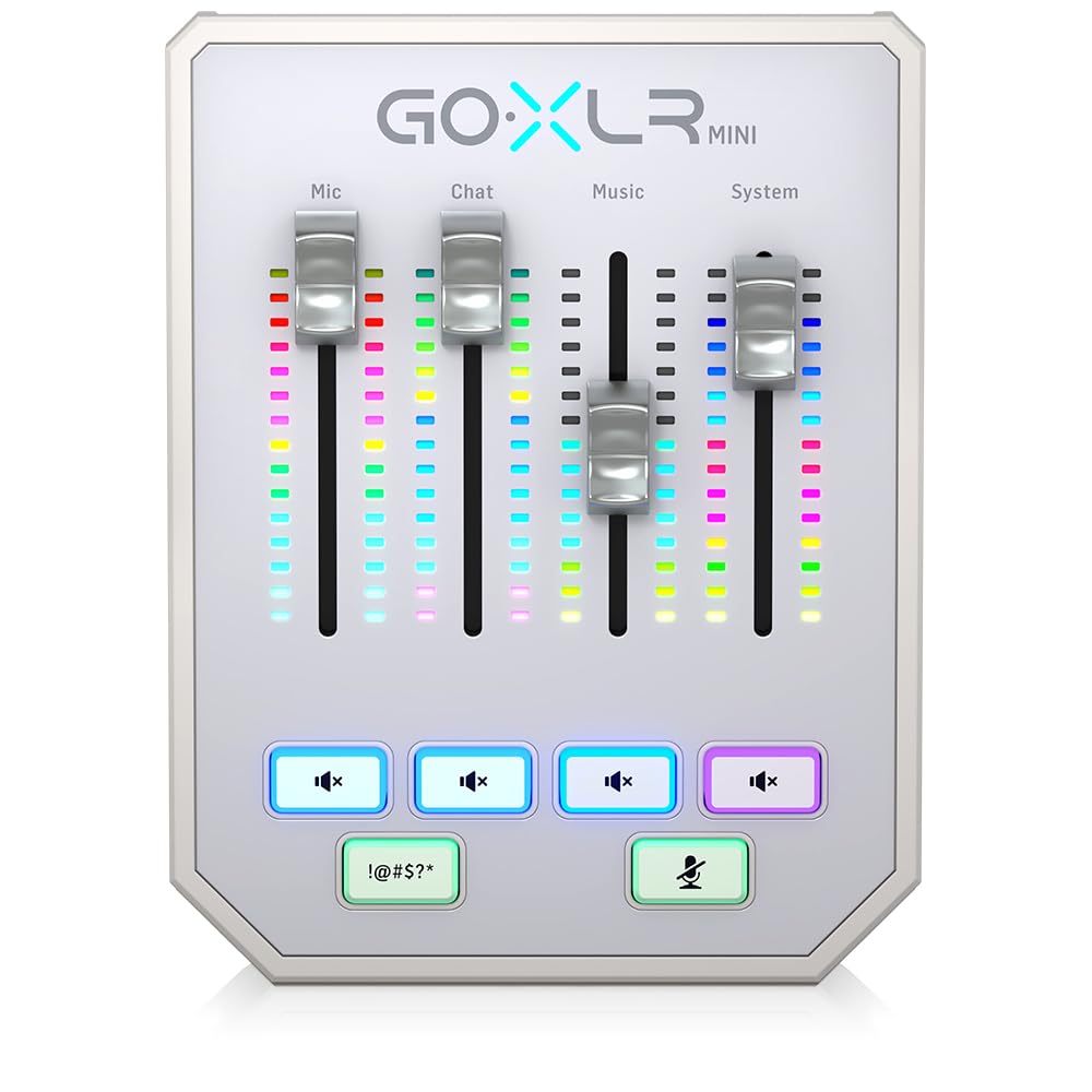 TC Helicon GoXLR MINI-WH mixer streaming bianco preamp Midas