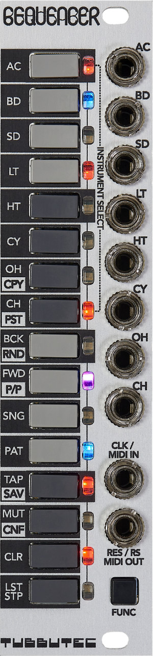 Tubbutec 6equencer sequencer eurorack stile TR-606 live