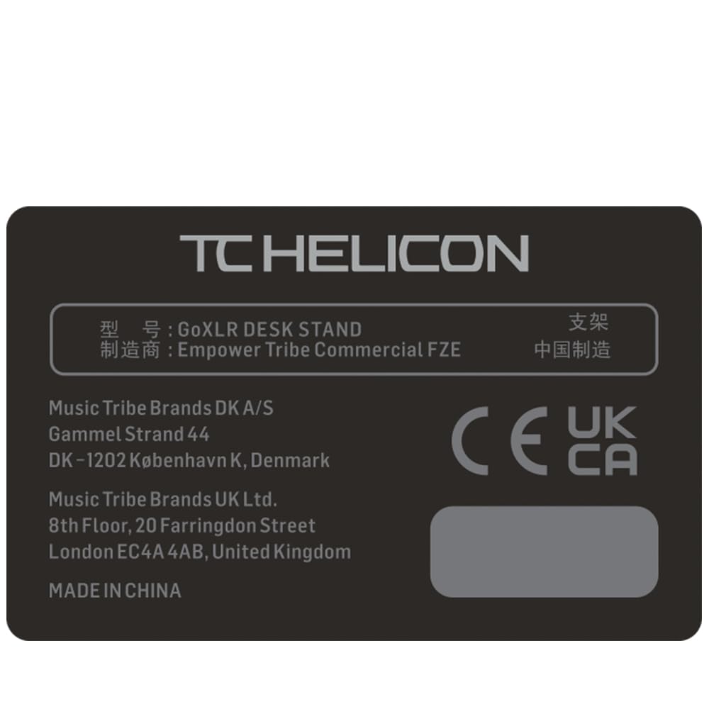 TC Helicon GoXLR Regular Desk Stand supporto metallo 4 angoli