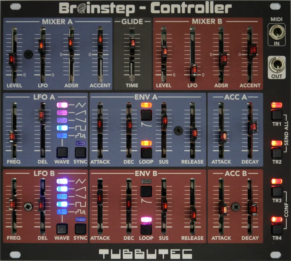 Tubbutec Brainstep Controller modulo eurorack MIDI