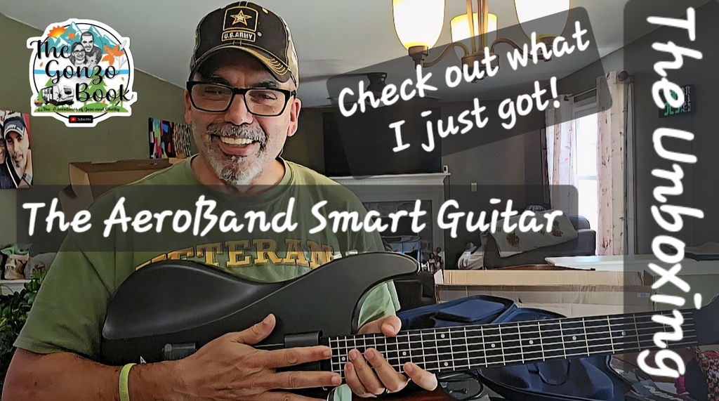 Aeroband Guitar chitarra digitale in silicone nera travel