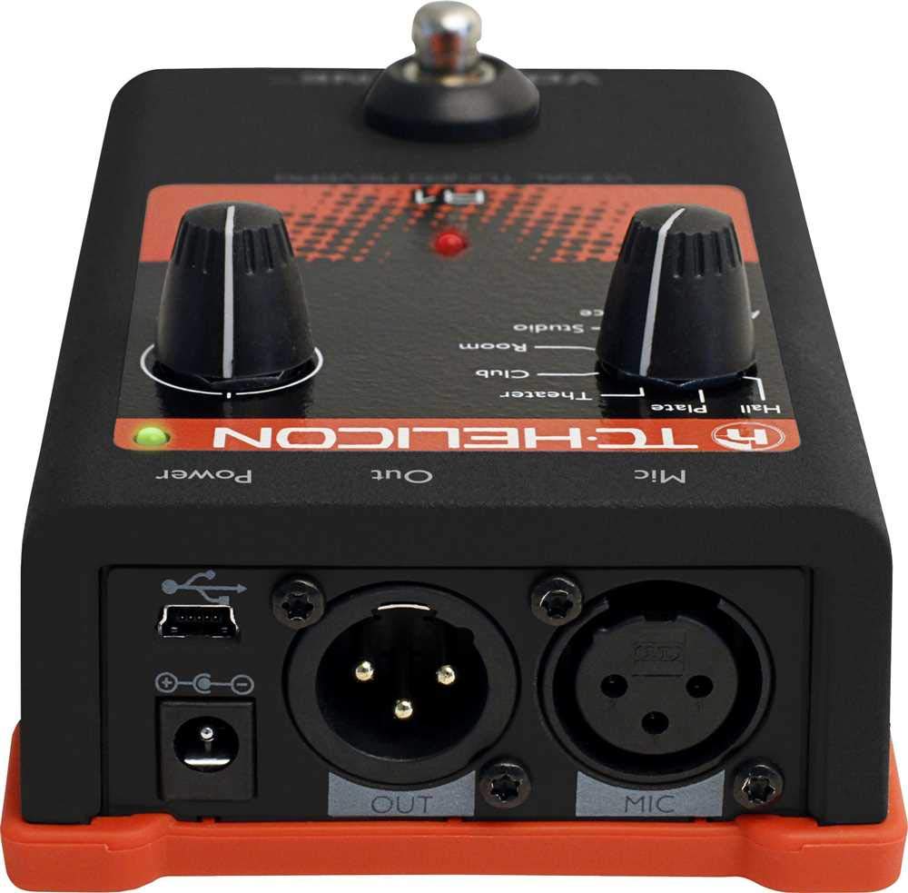 TC Helicon VoiceTone R1 pedale riverbero voce live