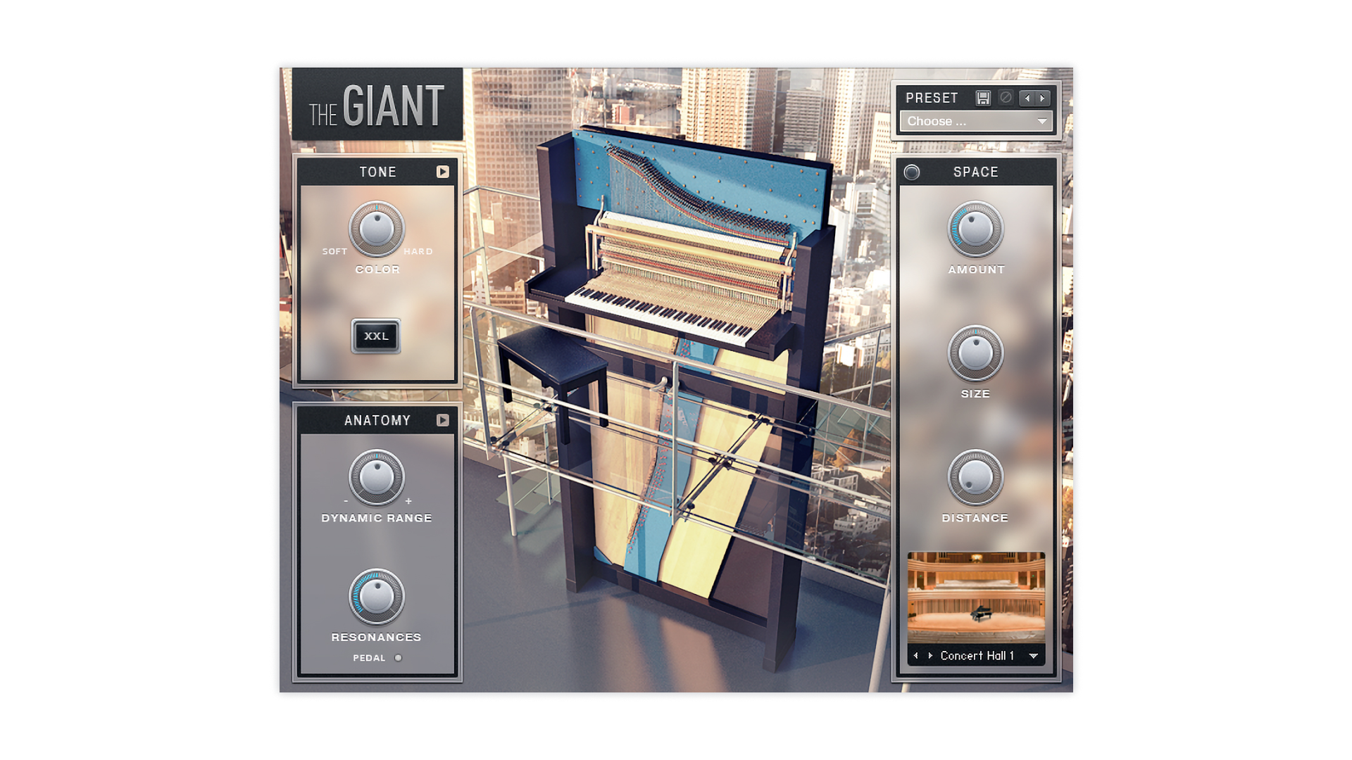 Native Instruments The Giant pianoforte verticale