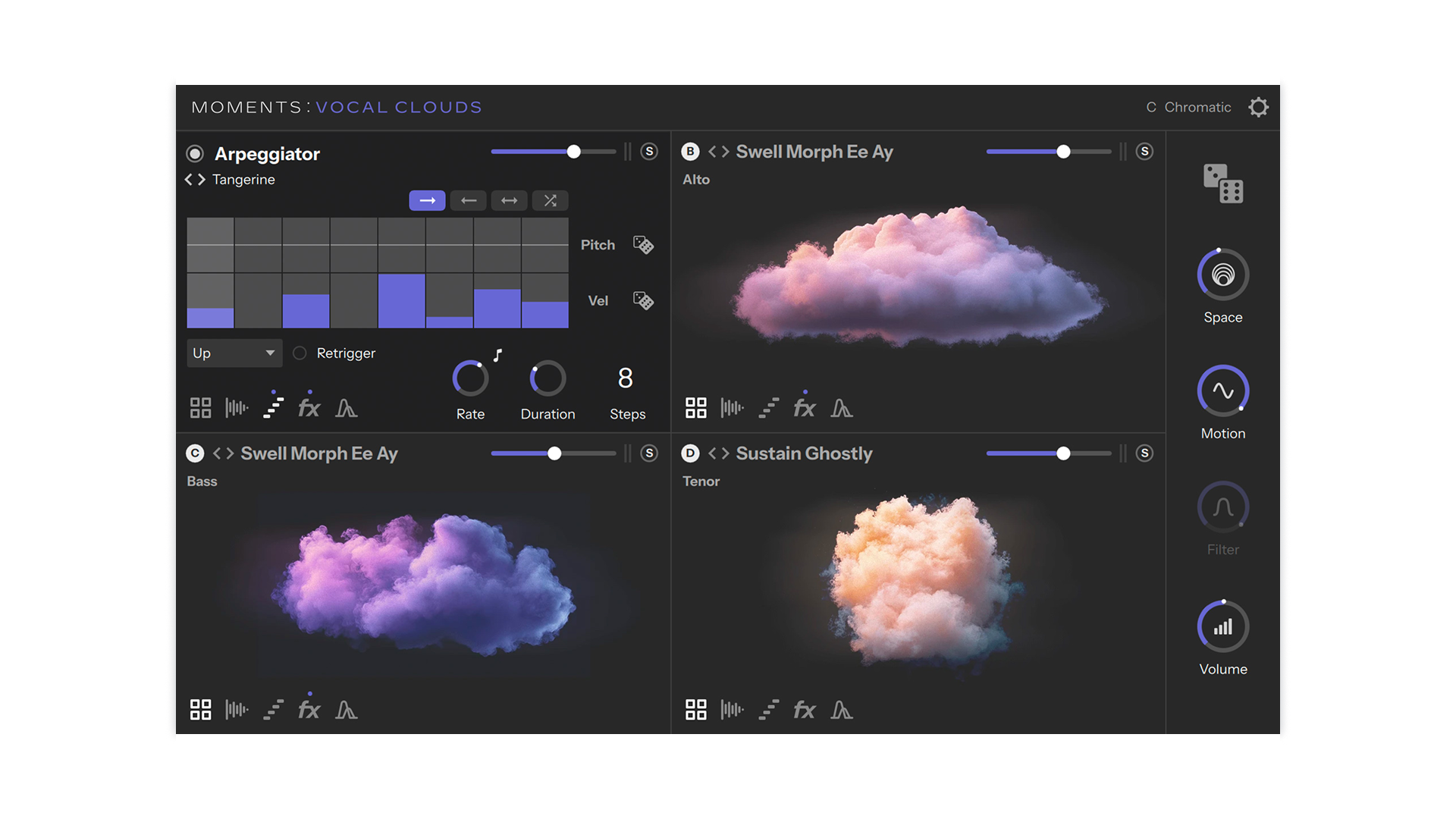 Komplete Kontrol Moments Vocal Clouds strumento vocale cinematico