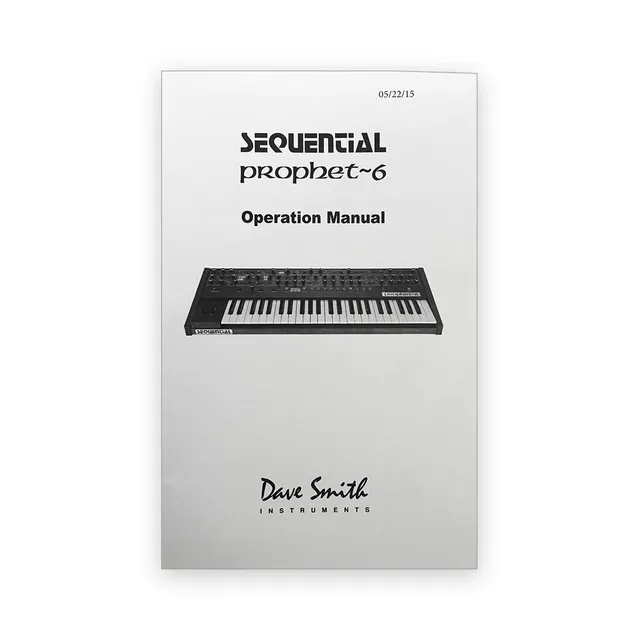 Sequential Prophet-6 manuale cartaceo originale