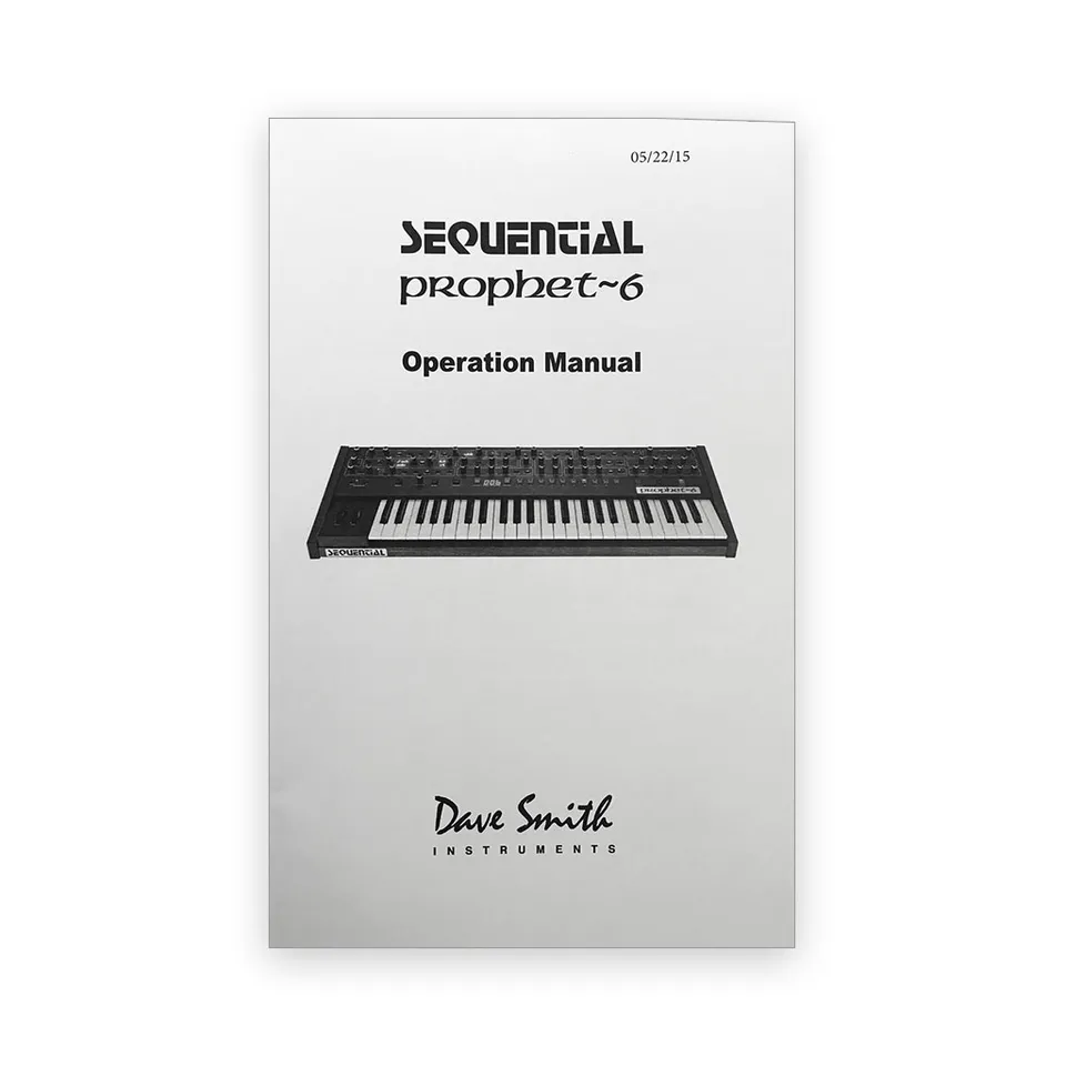 Sequential Prophet-6 manuale cartaceo originale