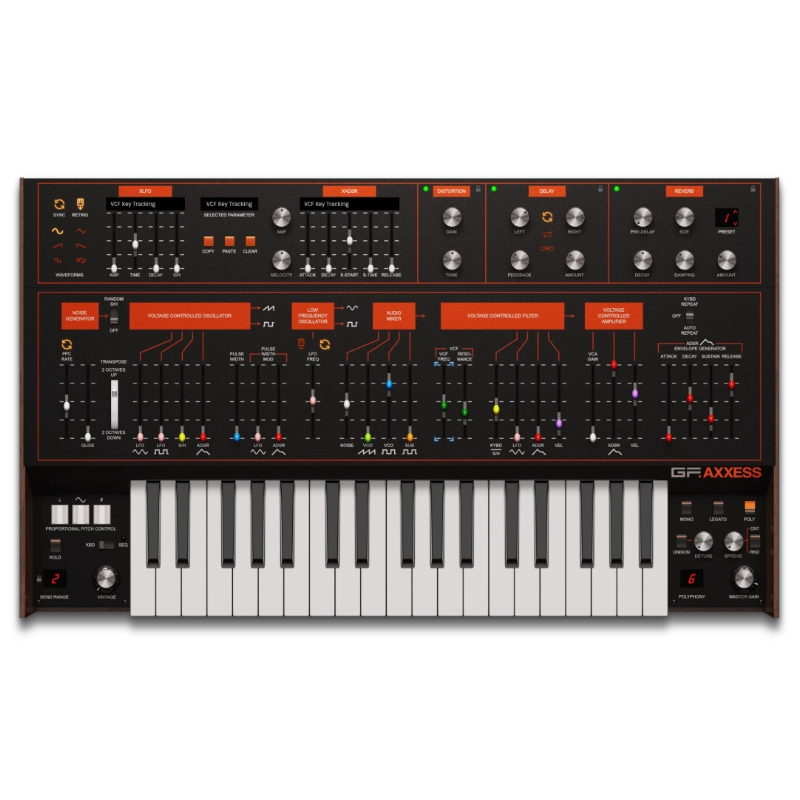 GForce Axxess sintetizzatore plugin analogico