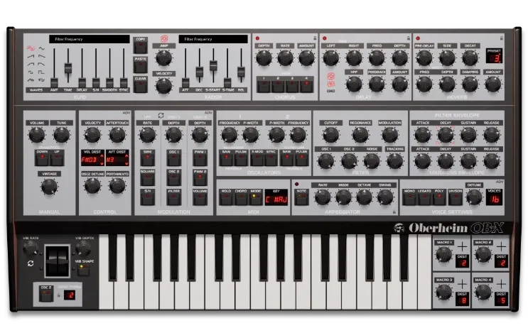 GForce Oberheim OB-X sintetizzatore virtuale polifonico