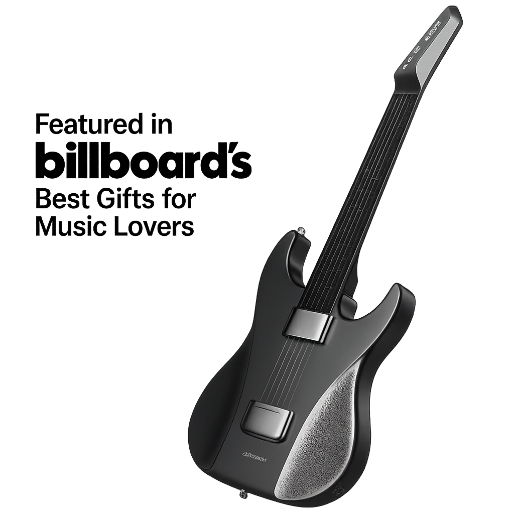 Aeroband Guitar chitarra digitale in silicone nera travel