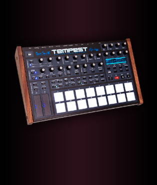 Sequential Tempest drum machine analogica performance