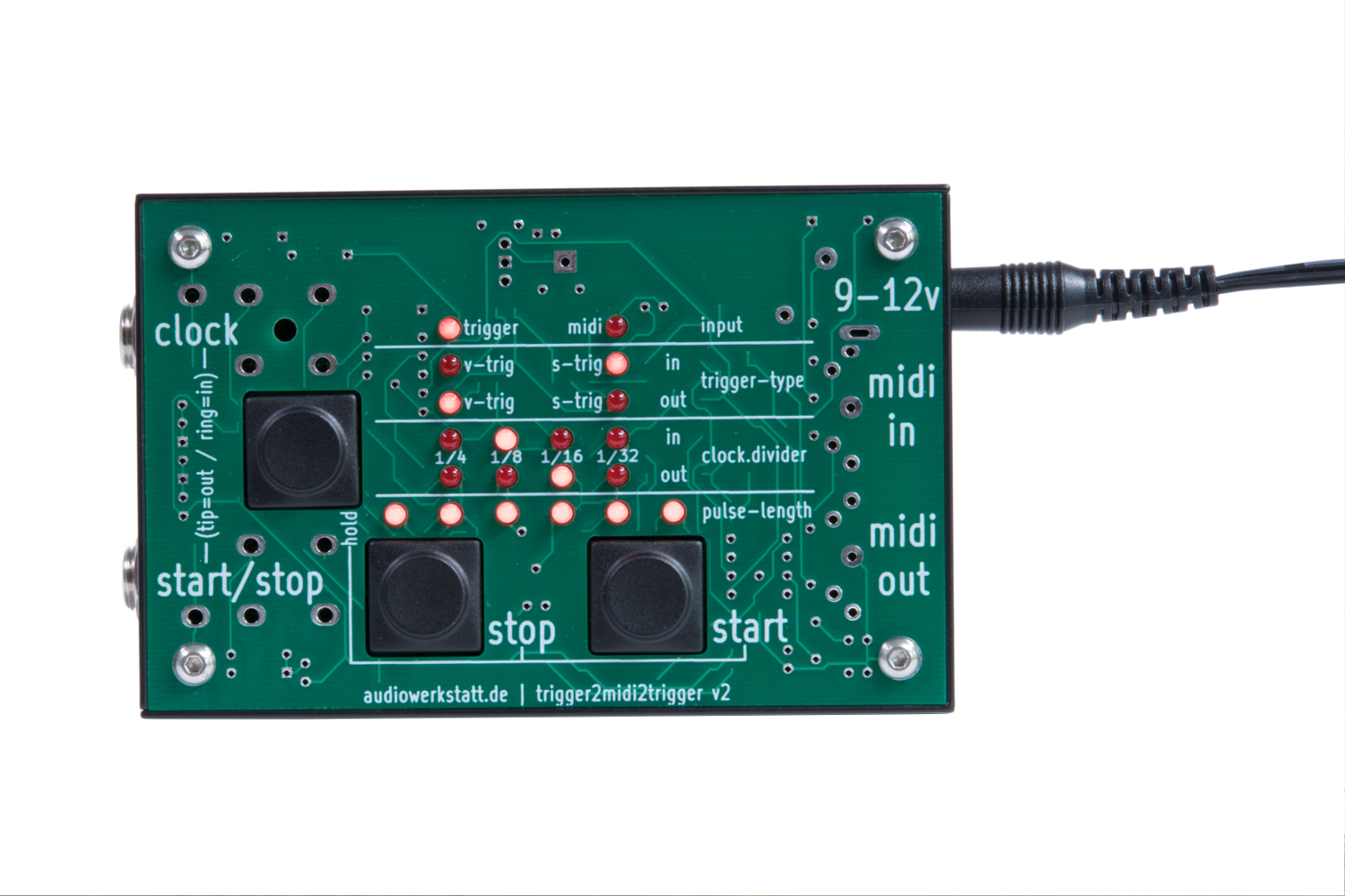 audiowerkstatt trigger2midi2trigger v2 convertitore clock MIDI