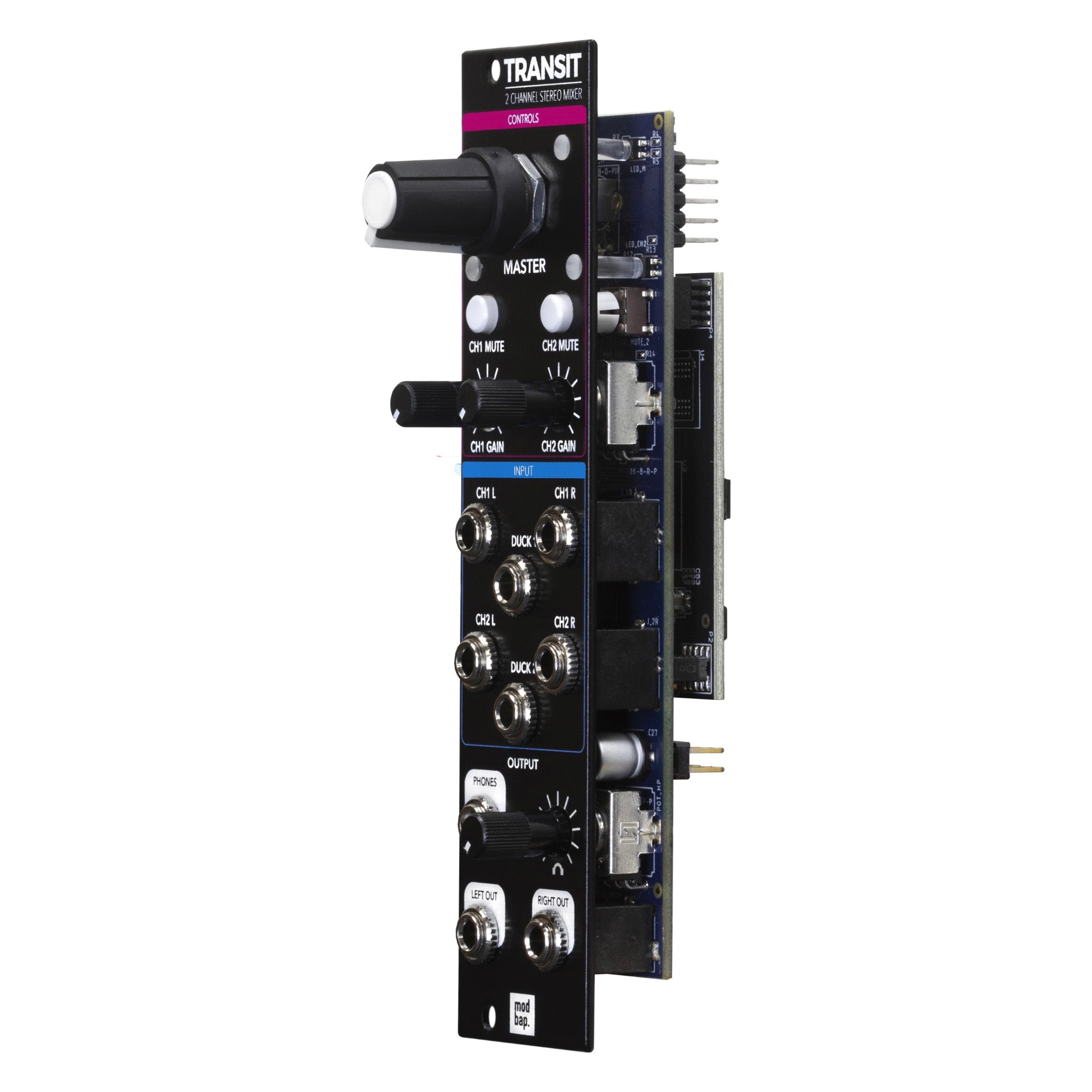 Modbap Modular Transit modulo mixer stereo 6HP analogico